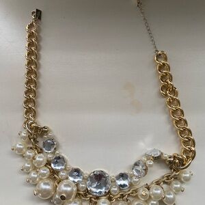 Lilly Pulitzer Gold and Pearl Statement Necklace